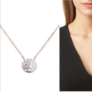 Dana Rebecca rose gold Lauren joy diamond disc pendant necklace